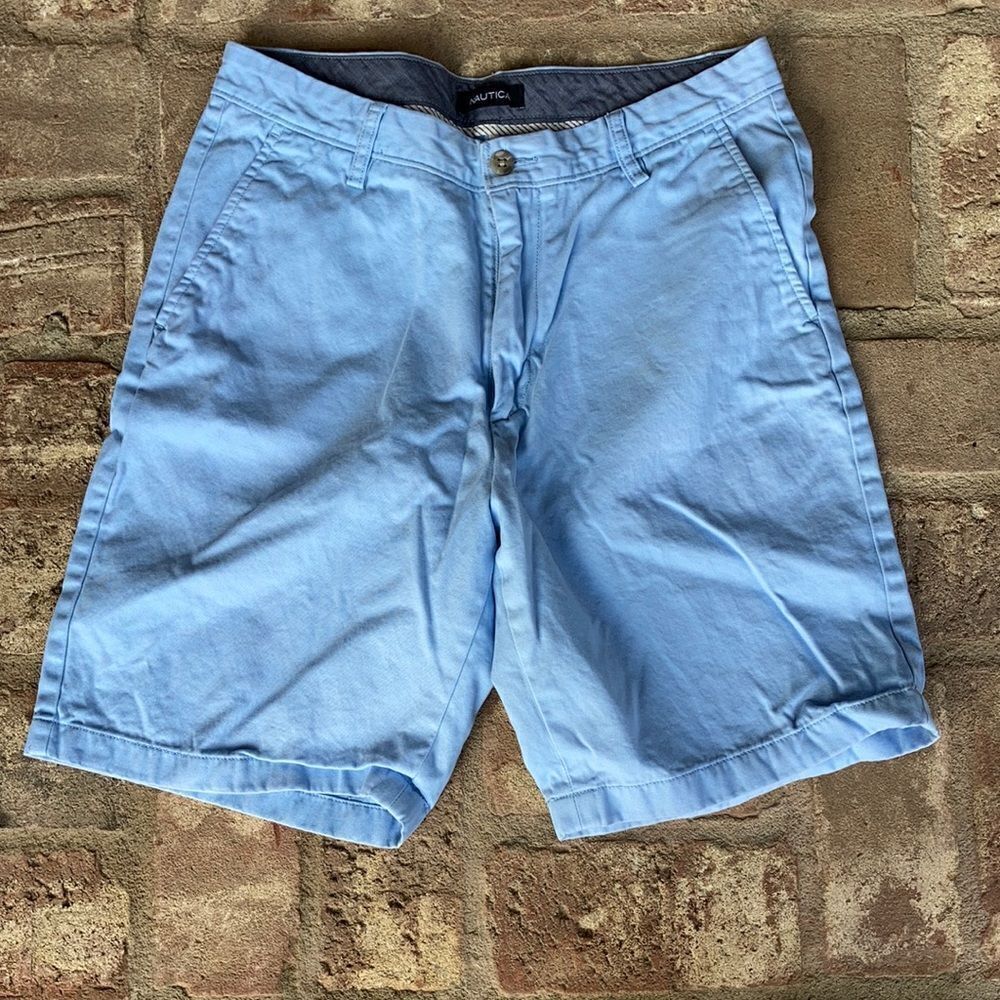 Men’s Nautica Baby Blue Deck Shorts Size 32